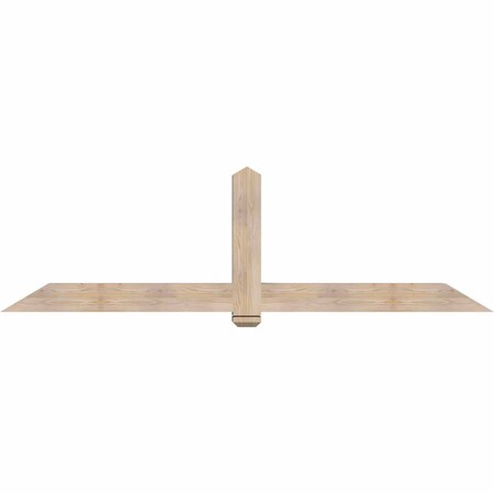 Ekena Millwork Eugene Smooth Timber Gable Bracket, Douglas Fir, 96"W x 28"H x 5 1/2"D x 5 1/2"F, 7/12 Pitch GBW096X28X0606EUG00SDF